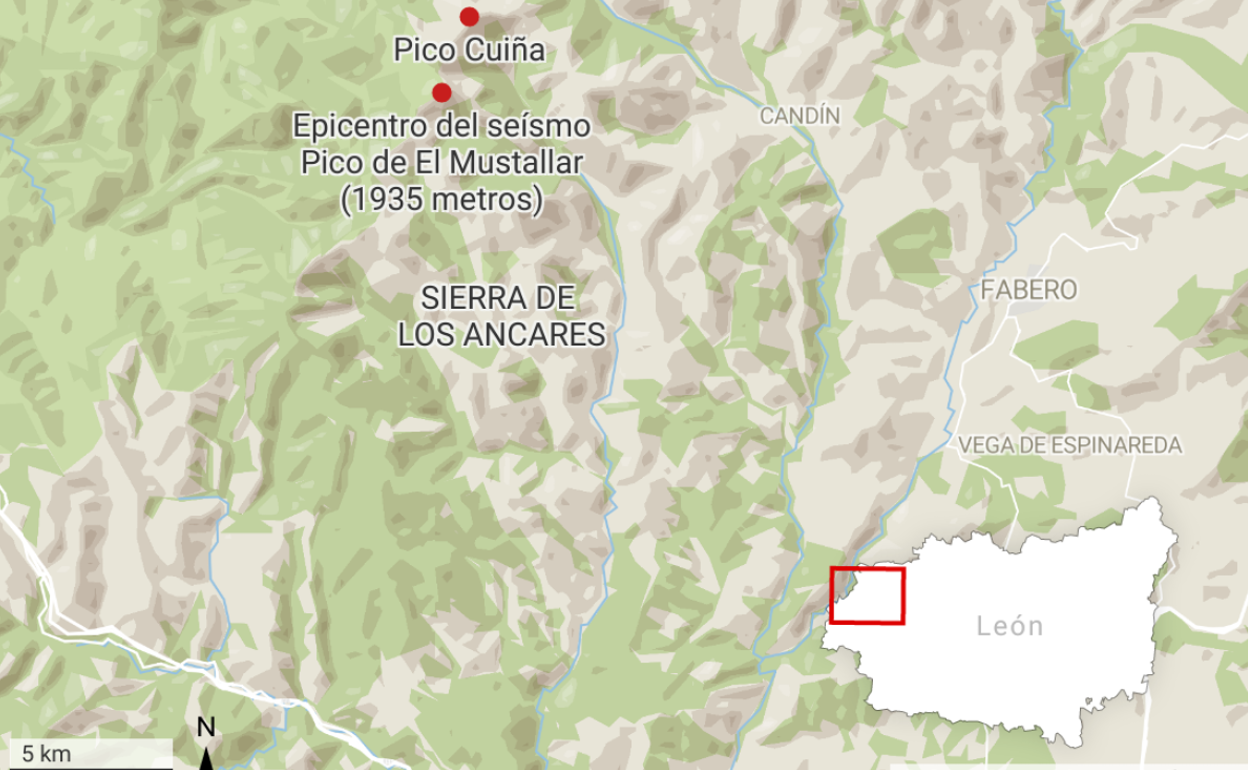 Localización del temblor, de acuerdo con el Instituto Geográfico Nacional.