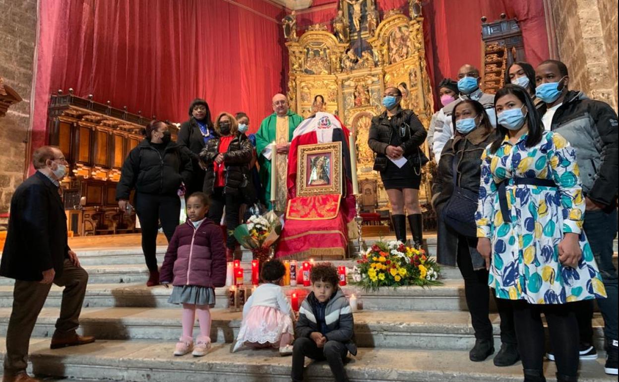 Celebración de la Virgen de Altagracia en la catedral de Valladolid, el pasado domingo 23 de enero.