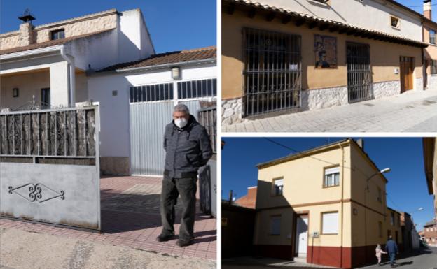 1. A la izquierda, Miguel López en la puerta de su casa, de donde salió su hija. 2. Arriba a la derecha, el pub James Dean de Traspinedo. 3. Debajo, vivienda de Luis, amigo de Esther, con quien compartió unas bebidas.