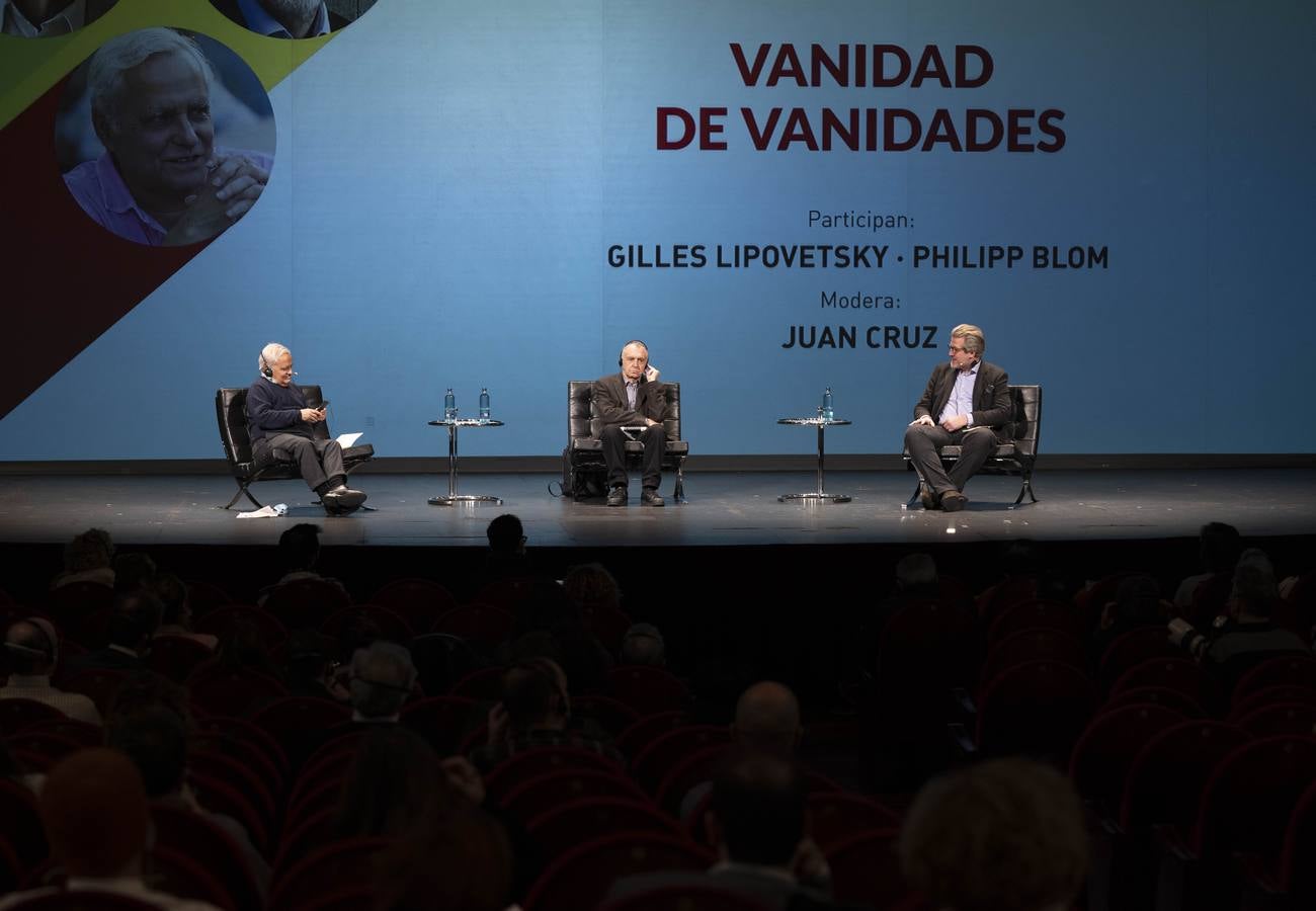 Fotos: Phillipp Blom y Peter Sloterdijk, en el V Foro de la Cultura en Valladolid