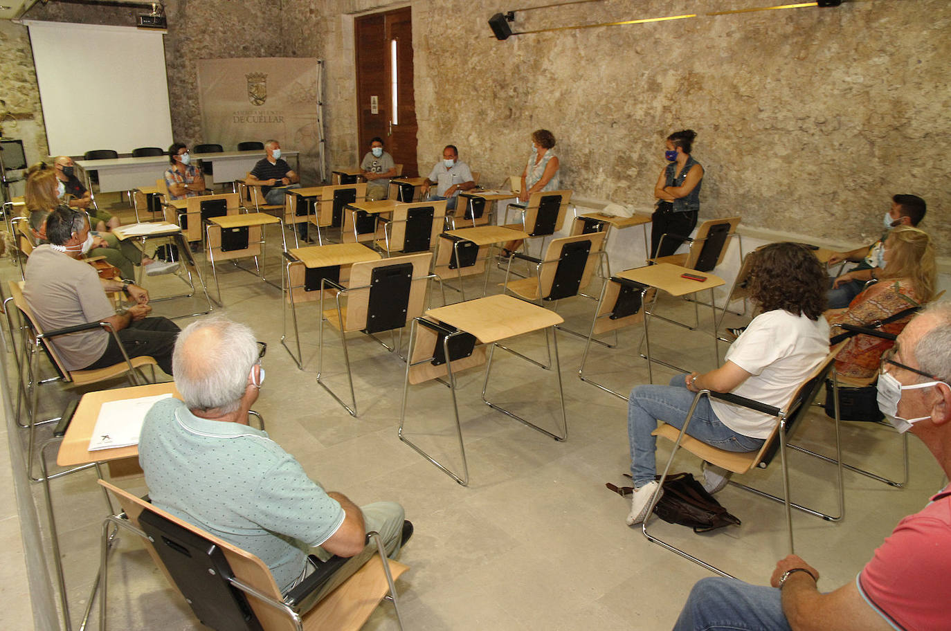 Reunión mantenida durante la pandemia por la plataforma. 