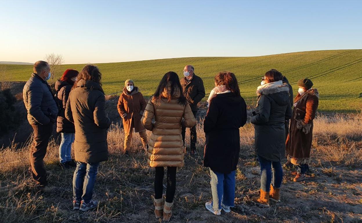 Visita de José Vicente, candidato de Unidas Podemos a las cortes por Salamanca. 