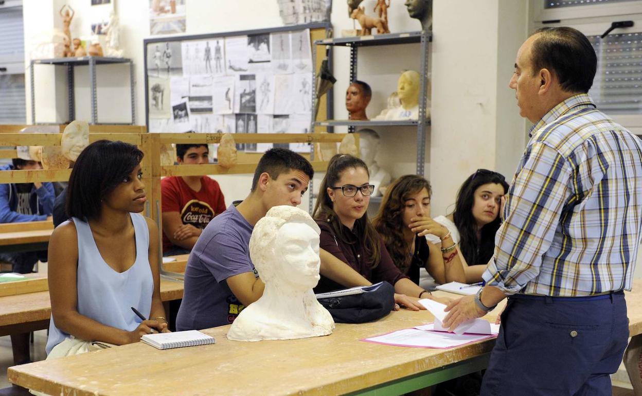 Clase de Secundaria en un instituto de Valladolid. 