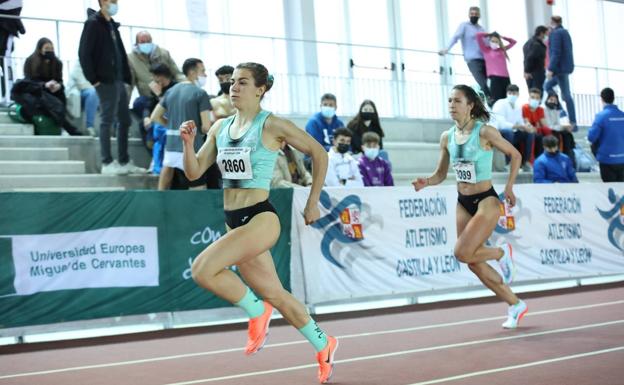 Ángela García, en los metros finales de la prueba disputada este fin de semana.