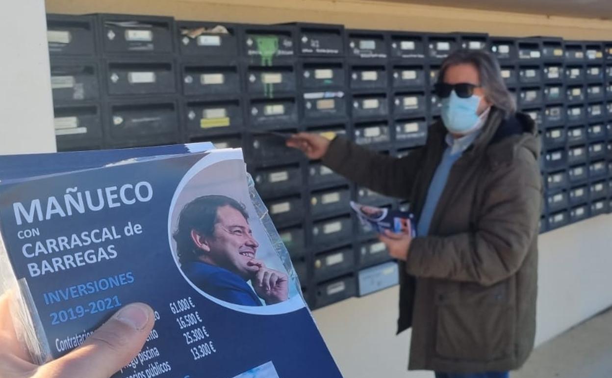 El PP de Carrascal apoyando la candidatura de Fernández Mañueco. 