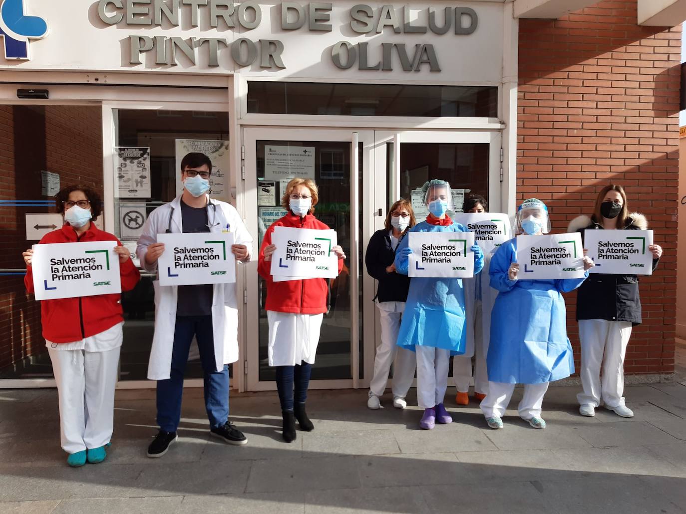 Protesta en Pintor Oliva. 