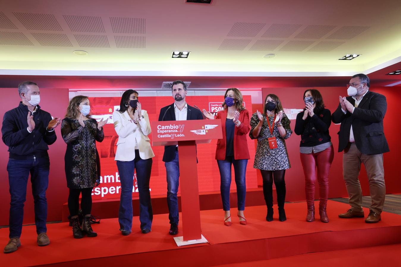 Fotos: Luis Tudanca durante el análisis de la derrota electoral