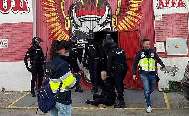 Imagen de las detenciones en Málaga. 