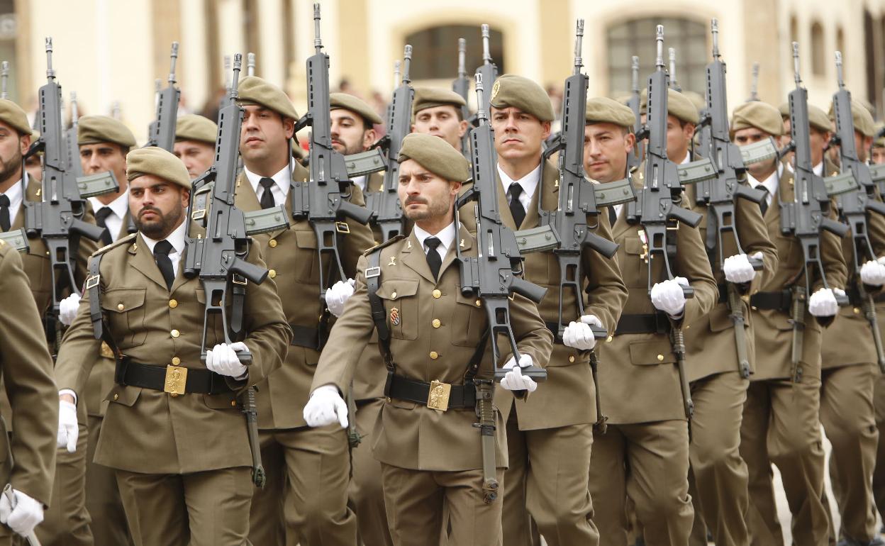 Militares en Salamanca. 