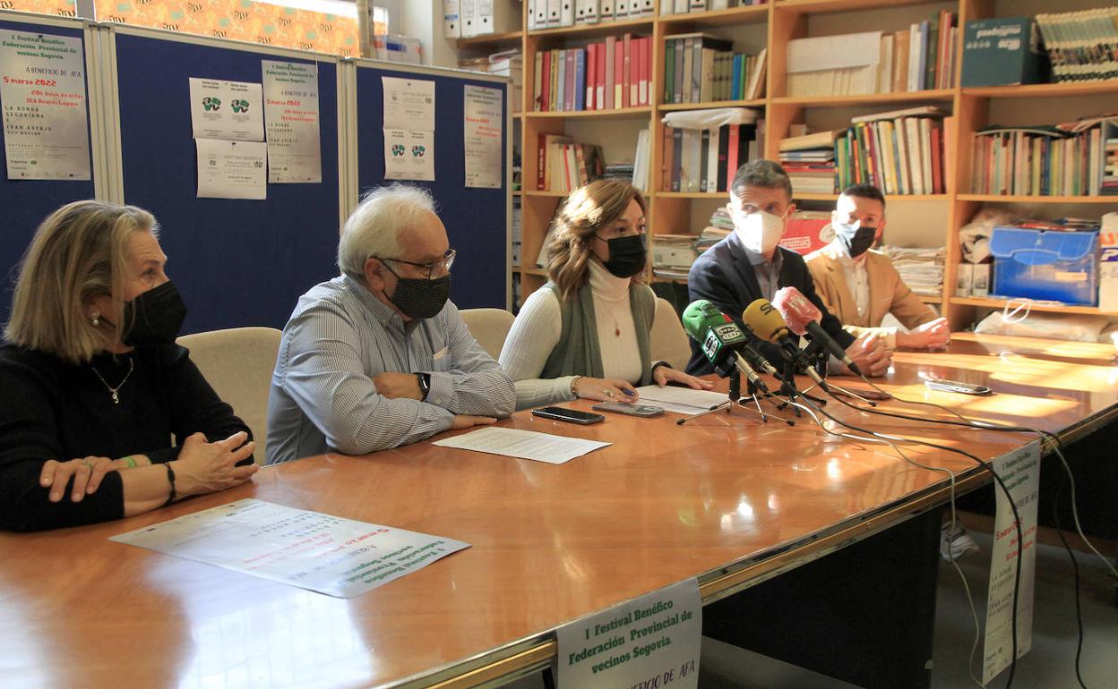 Un momento de la presentación del festival benéfico a beneficio de la Afa.