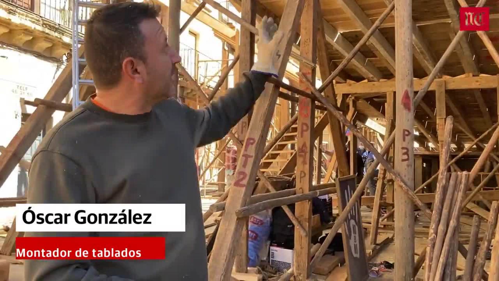 Montan la plaza de toros para el Carnaval de Ciudad Rodrigo