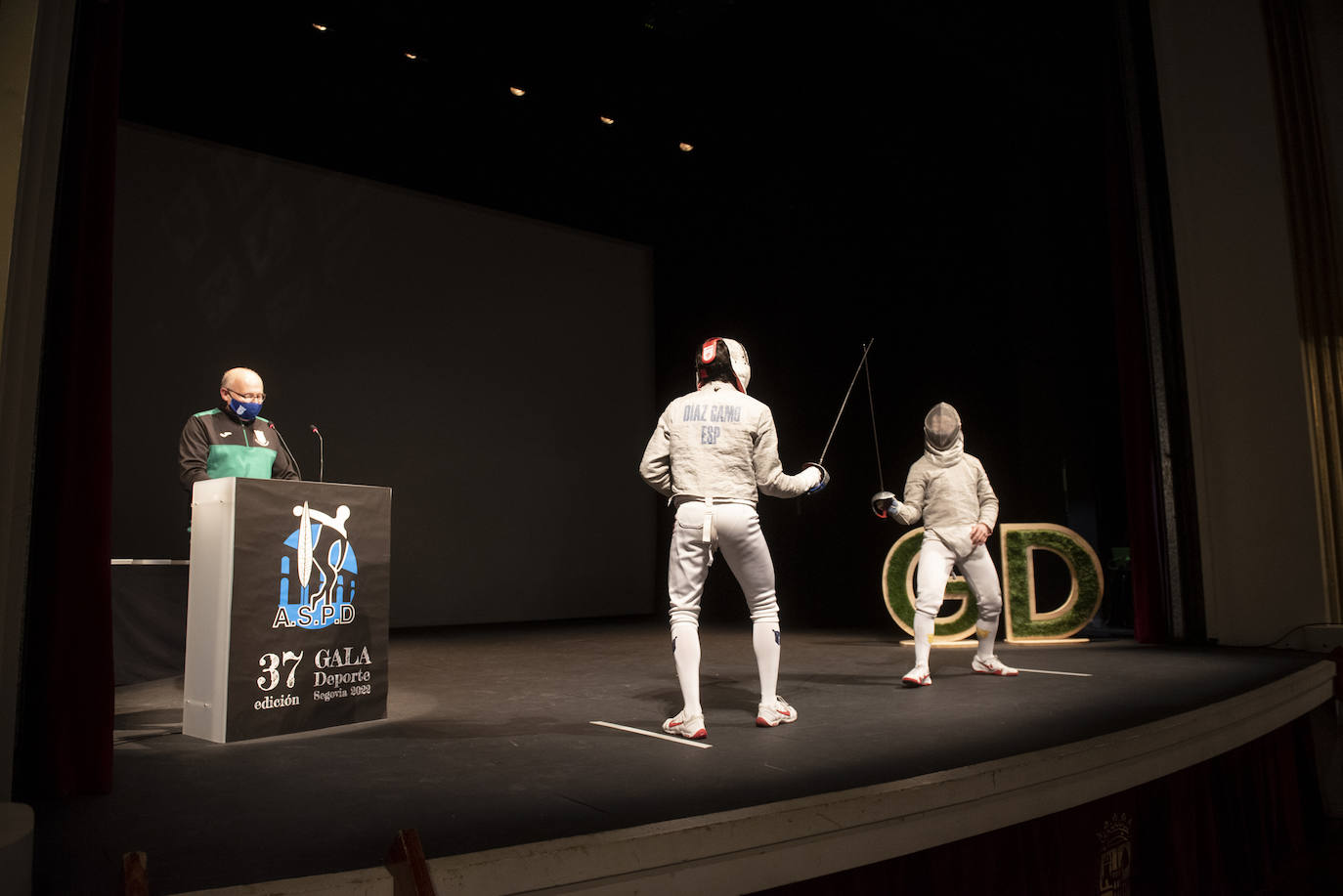 Gala del deporte segoviana celebrada en el teatro Juan Bravo.