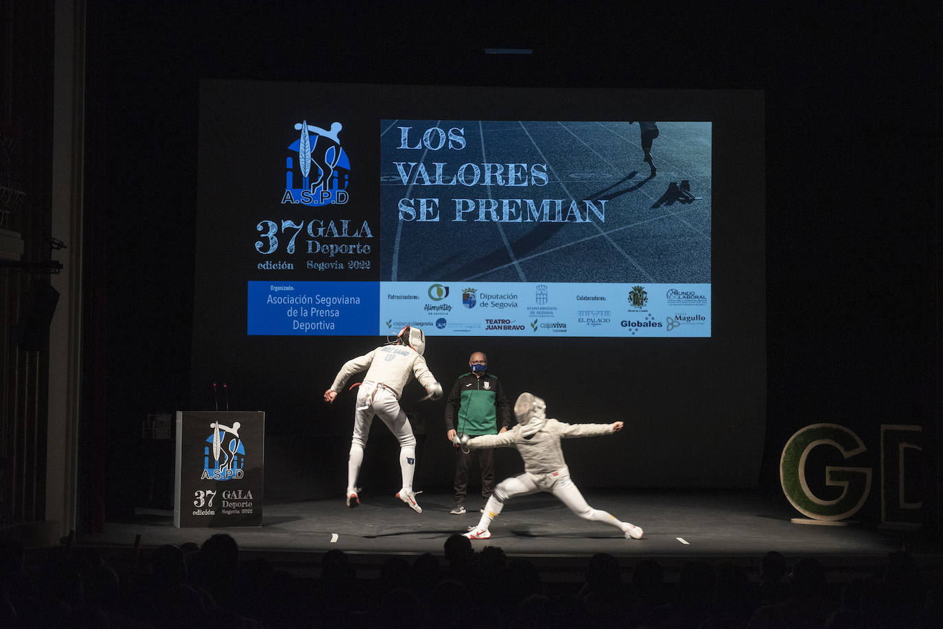 Gala del deporte segoviana celebrada en el teatro Juan Bravo.
