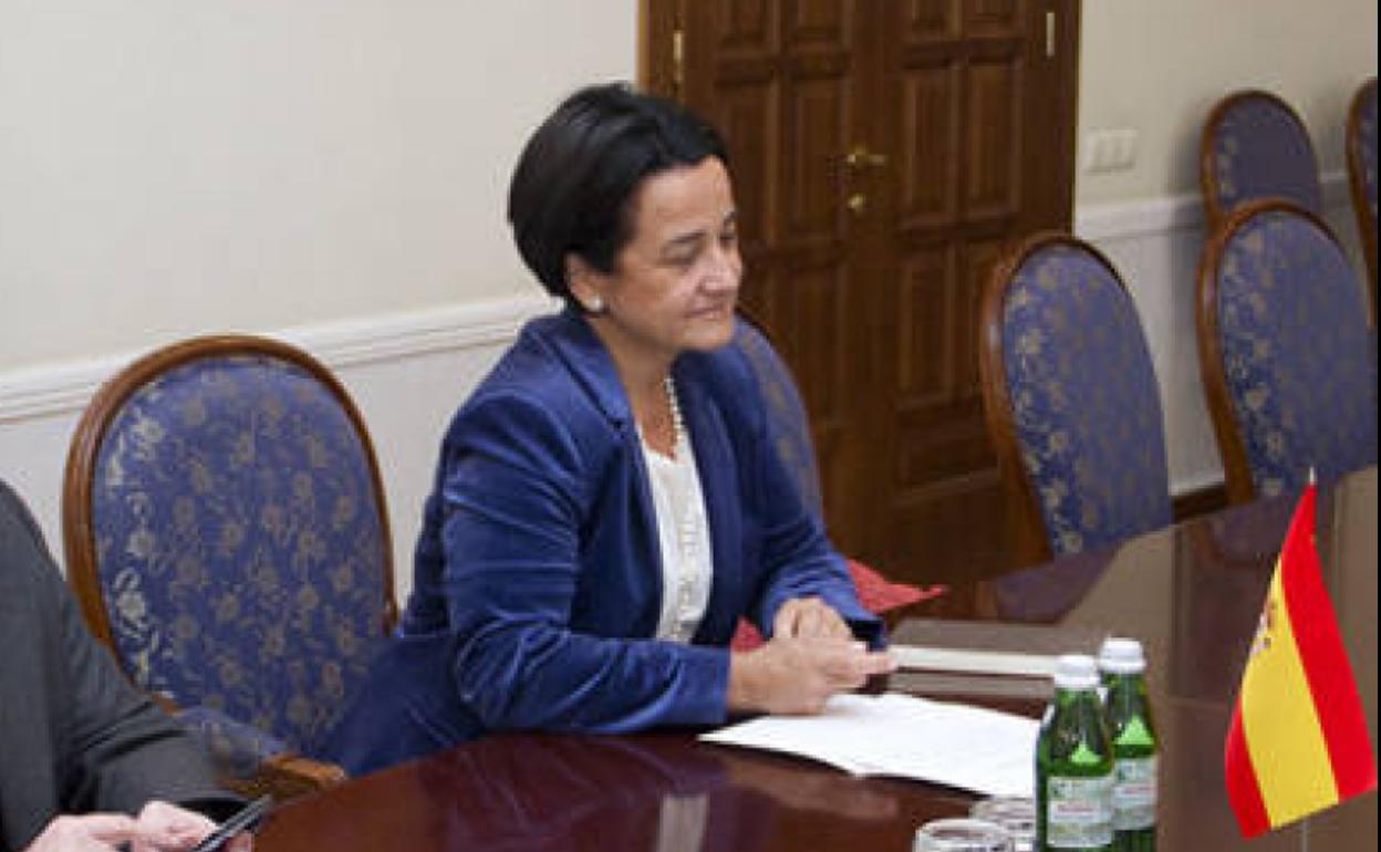 La embajadora en Ucrania, Silvia Cortés.