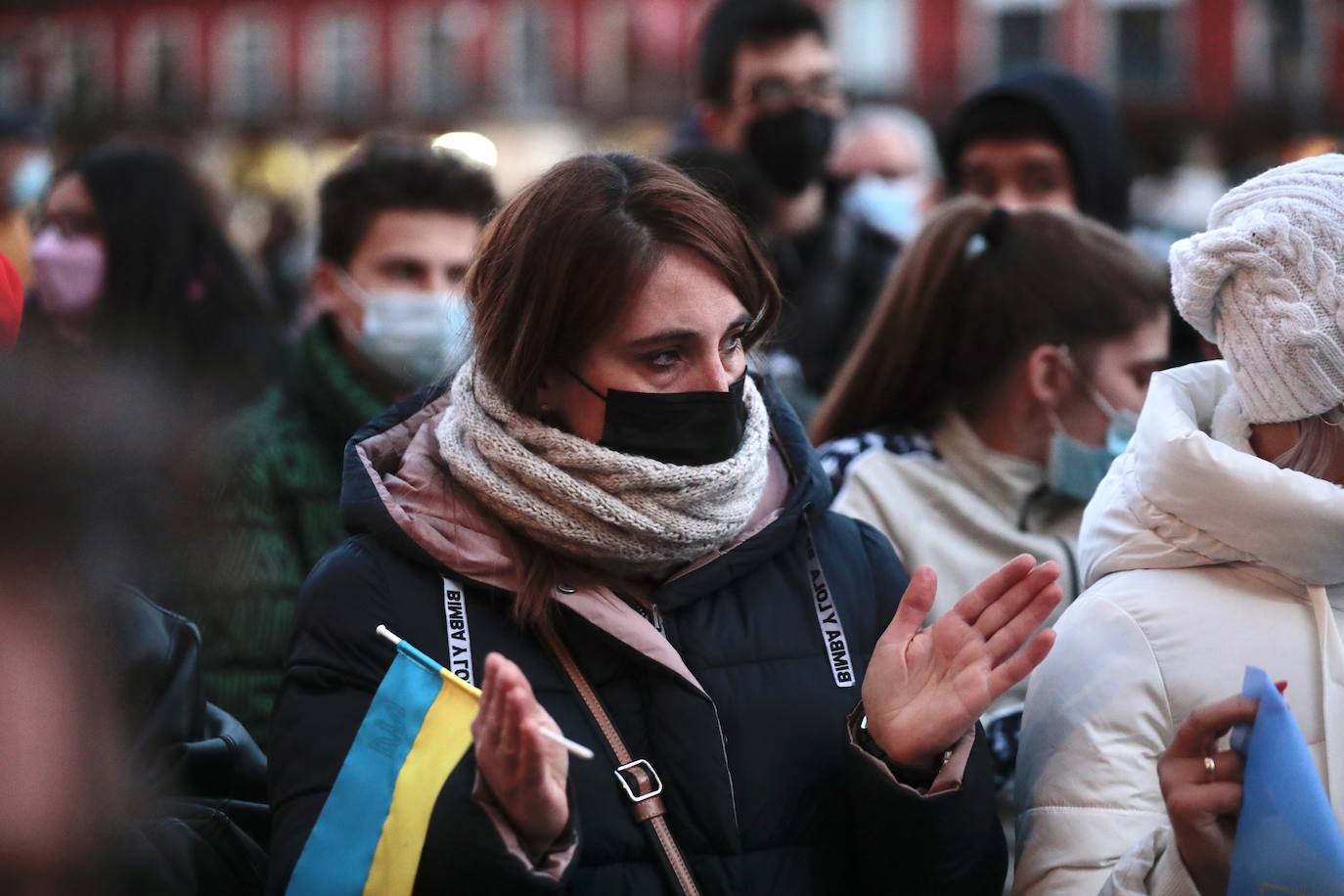 Fotos: Concentración contra la guerra en Ucrania, plaza Mayor Valladolid