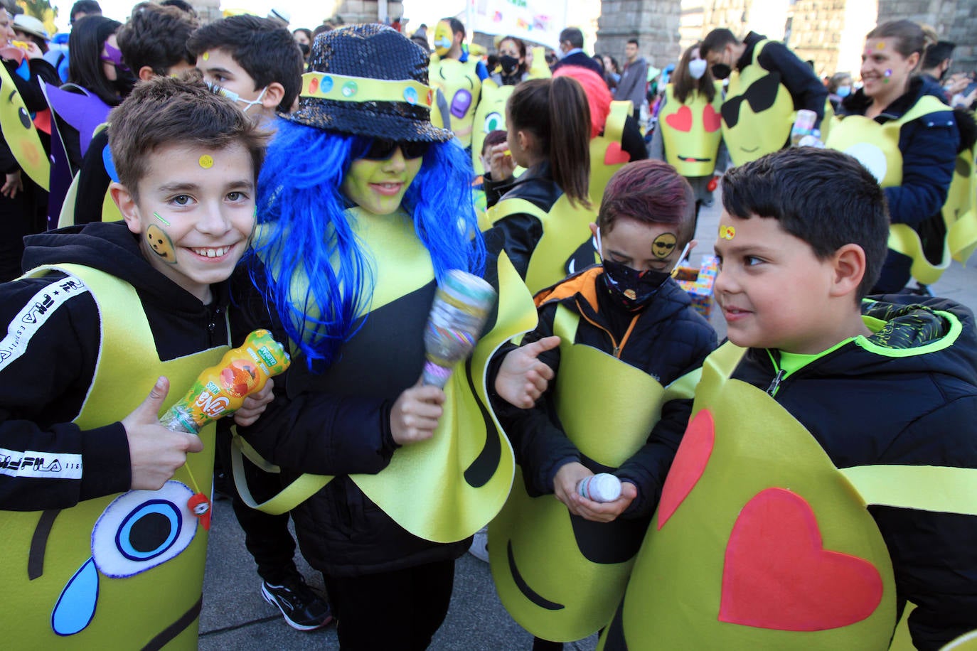 Participantes en el desfile infantil del carnaval de Segovia.