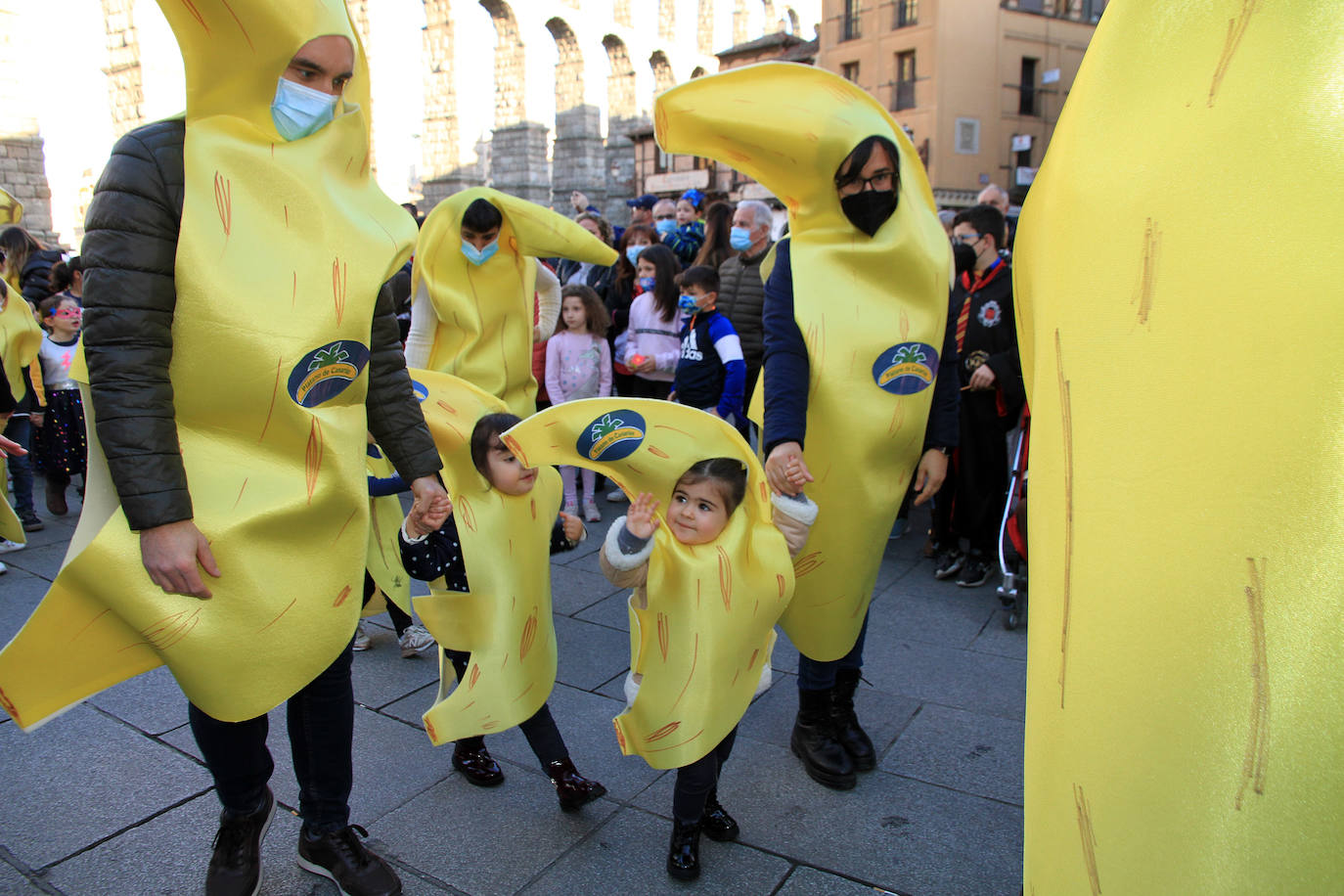 Participantes en el desfile infantil del carnaval de Segovia.