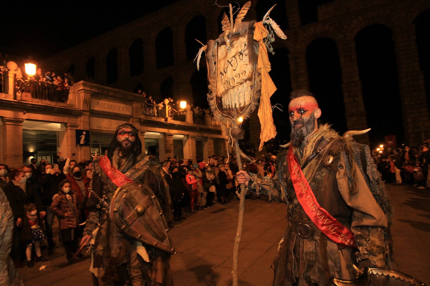 Desfile de este martes por el centro de Segovia.