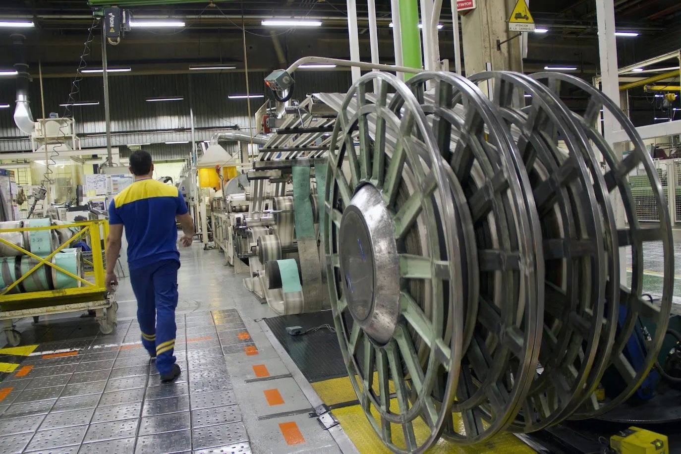 Interior de la fábrica de Michelin en Valladolid. 