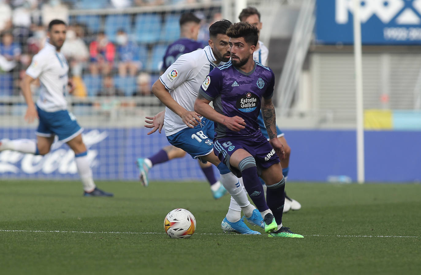 Una de las imágenes que ha dejado el Tenerife 1-4 Real Valladolid. 