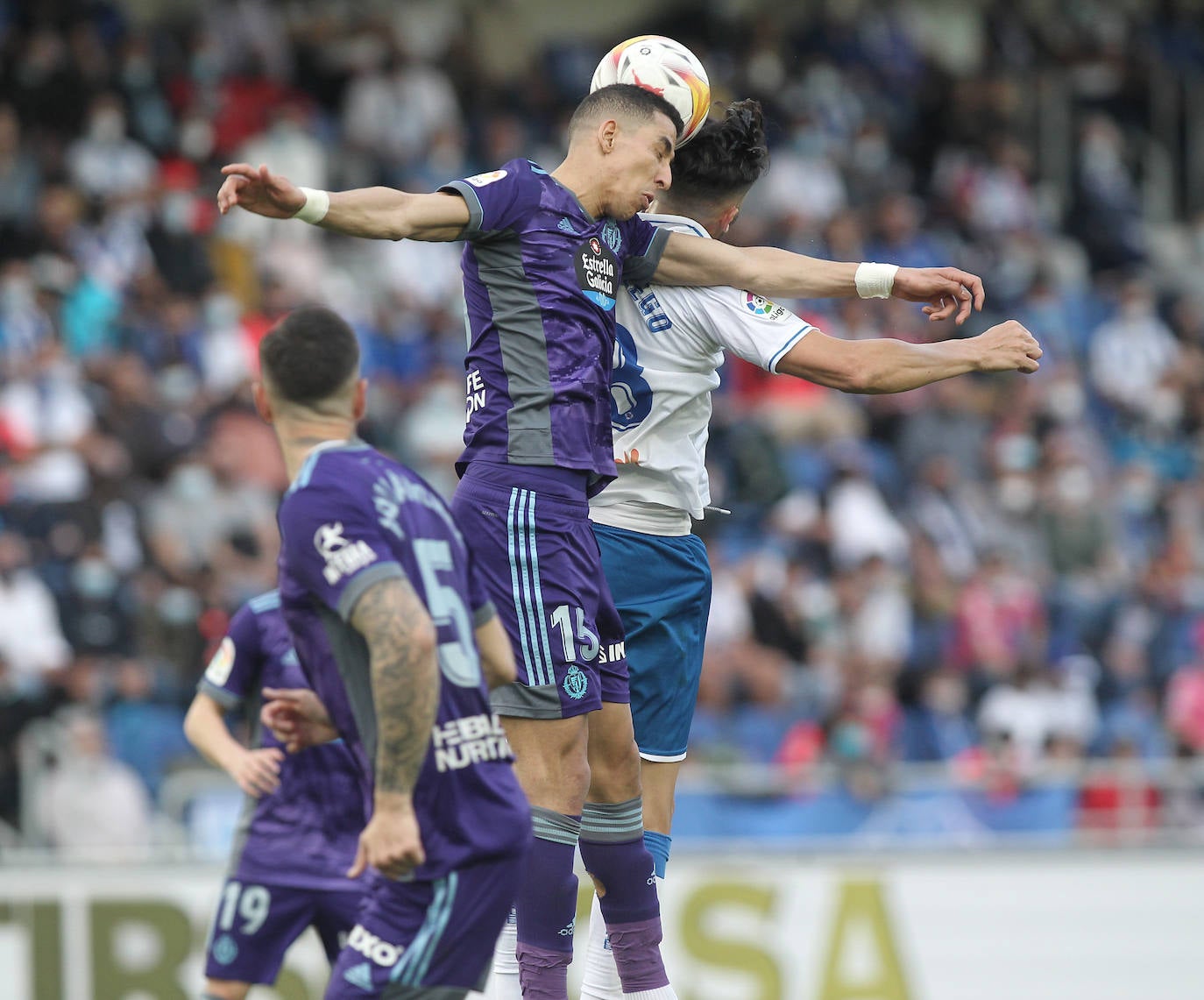 Una de las imágenes que ha dejado el Tenerife 1-4 Real Valladolid. 