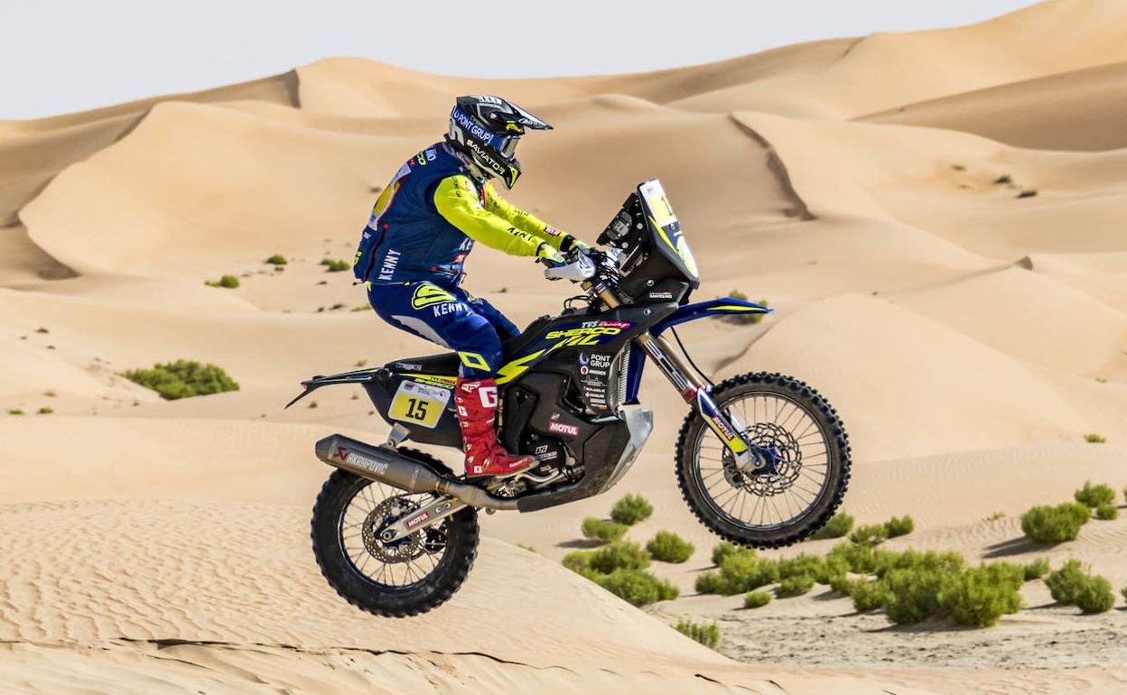 Lorenzo Santolino durante la etapa. 