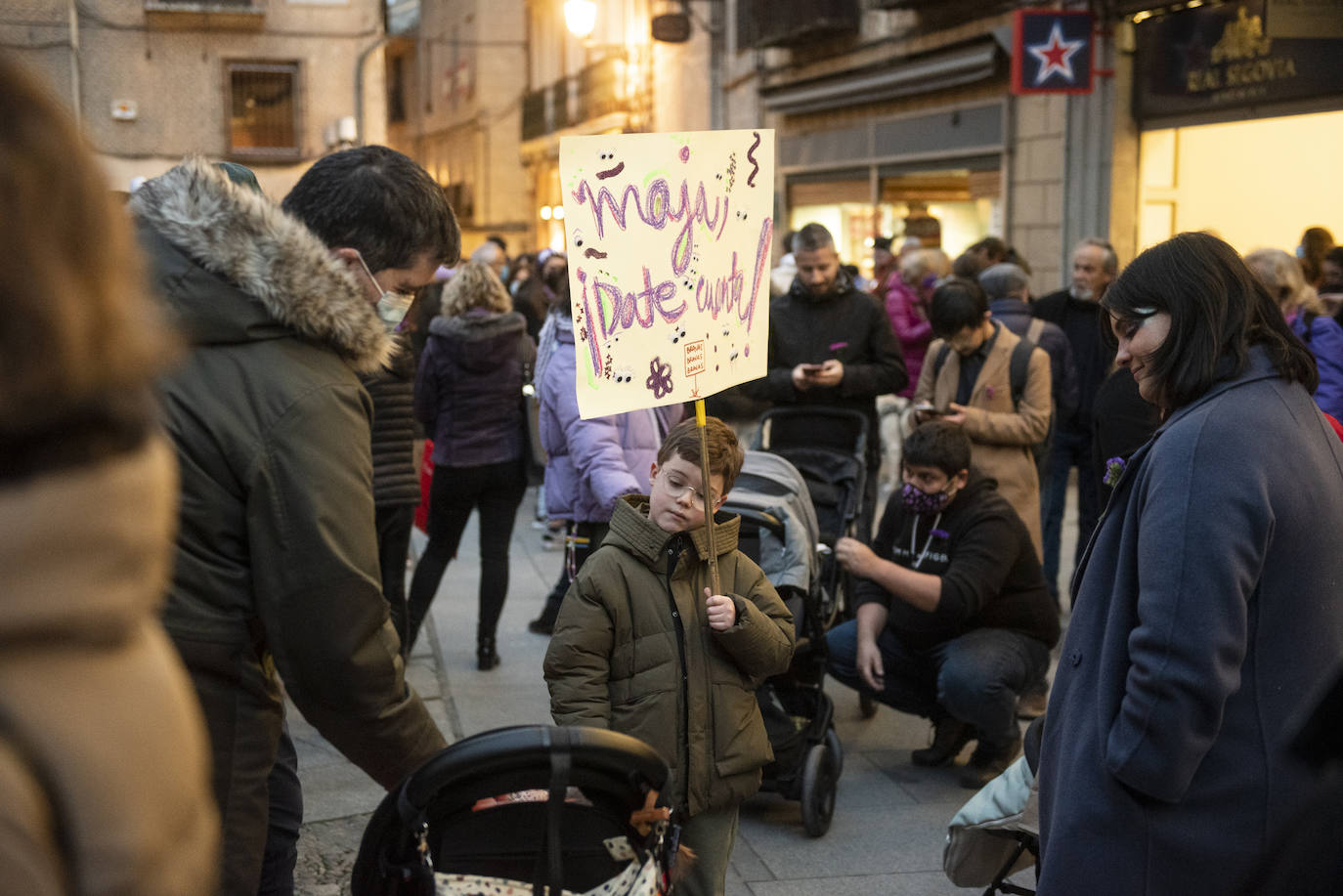 Manifestación del 8M por las calles de Segovia.