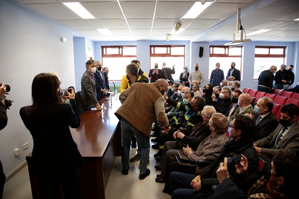 Recuperación de la festividad de San Juan Dios en el Parque de Bomberos de Salamanca tras no poder homenajear a veteranos y jubilados en los dos últimos años