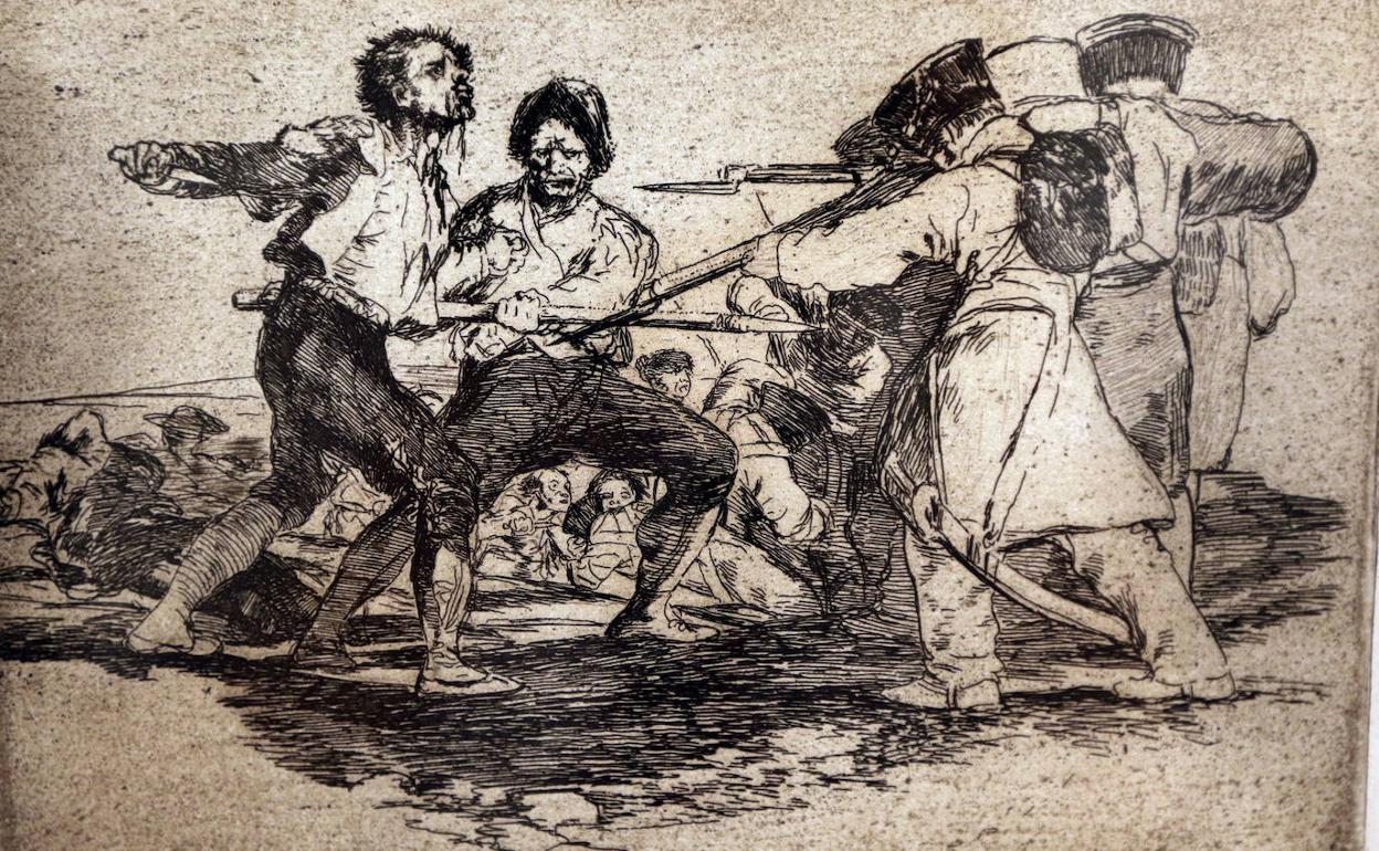 Grabado de la serie 'Los deastres de la guerra', de Goya.