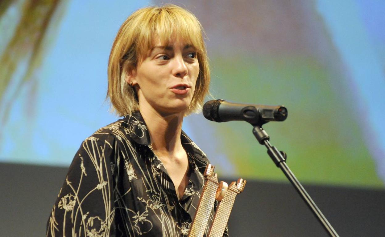 Vicky Luengo, con su Roel, en Medina.