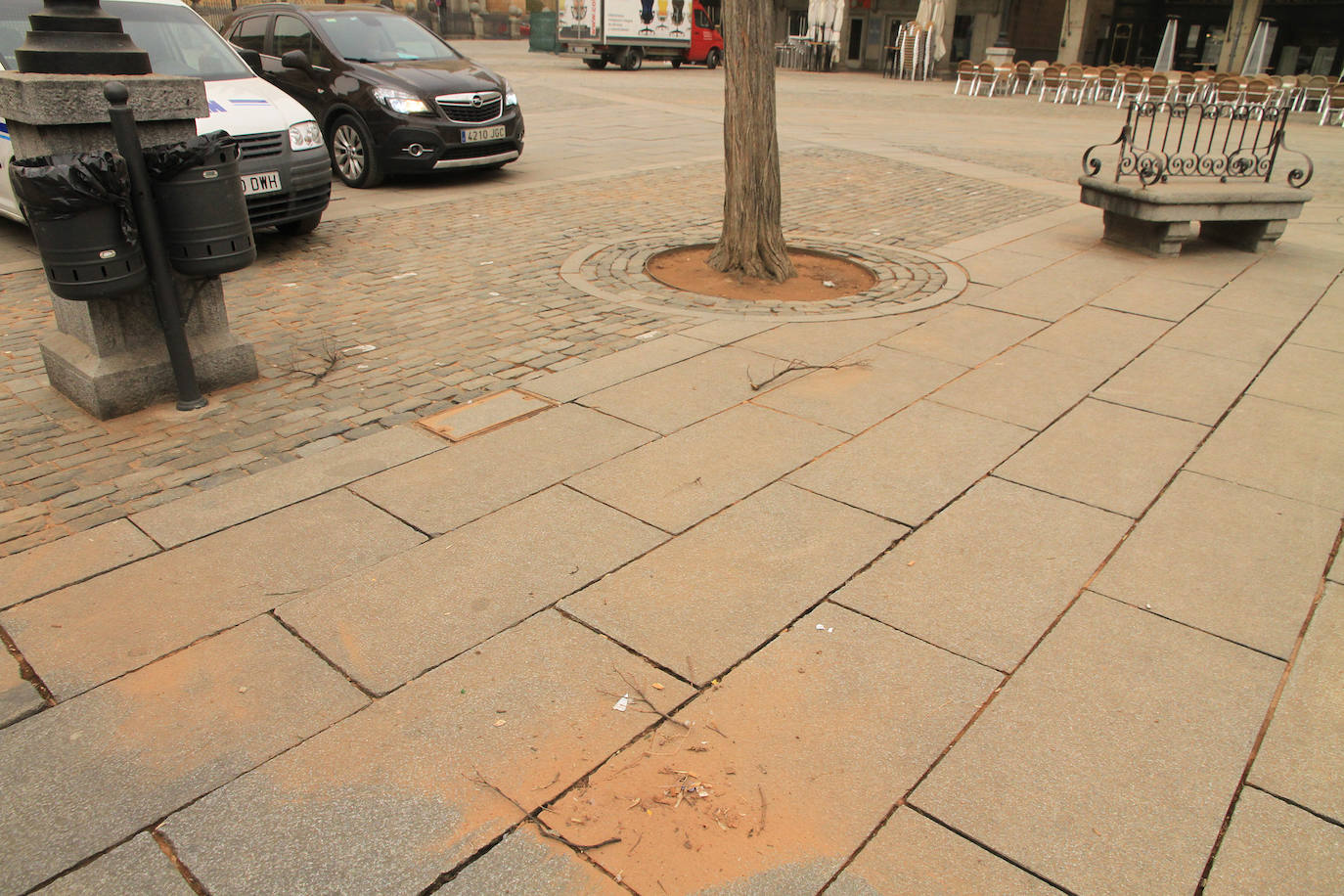 Las calles de Segovia, este martes. 