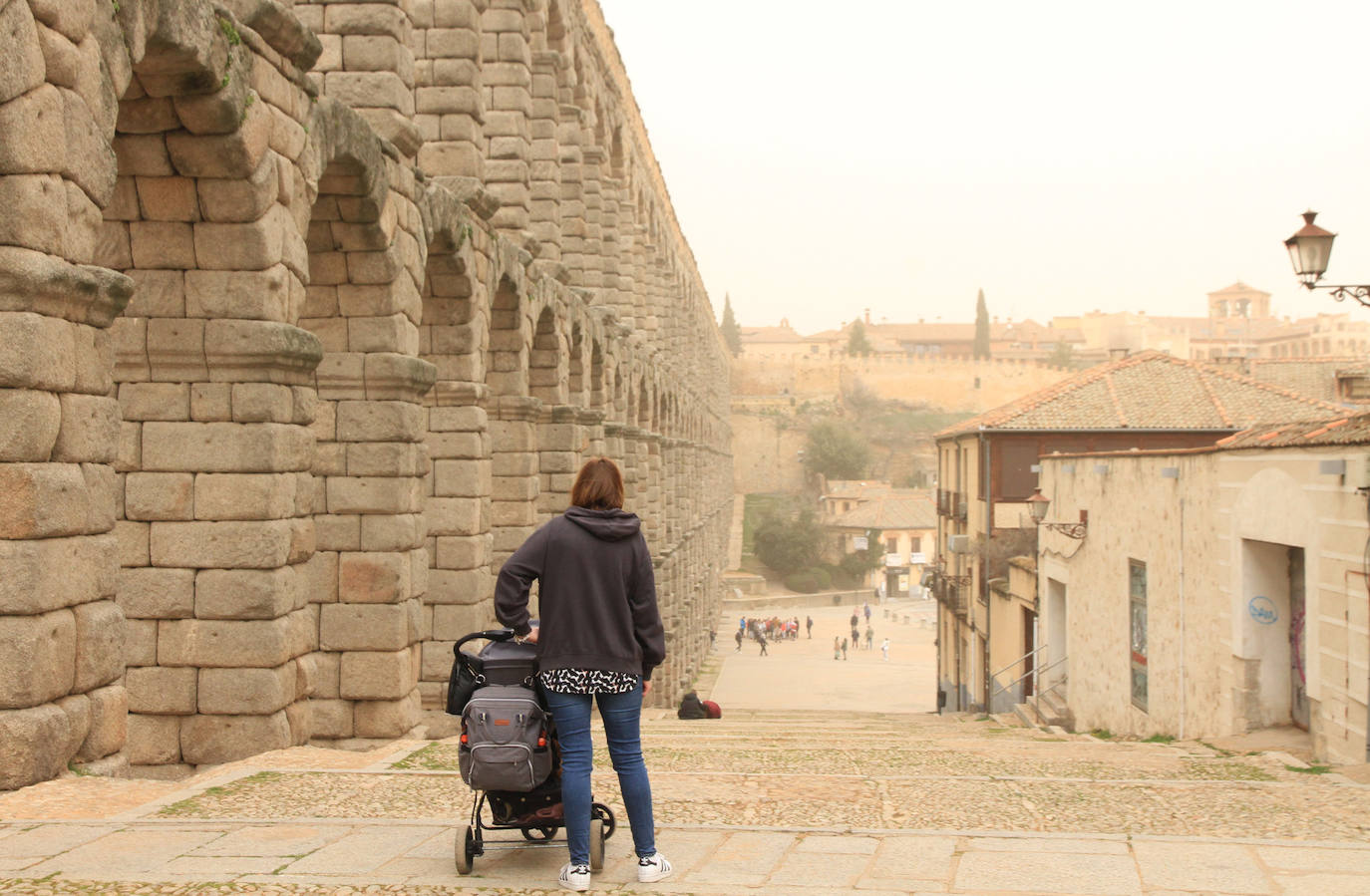 Las calles de Segovia, este martes. 