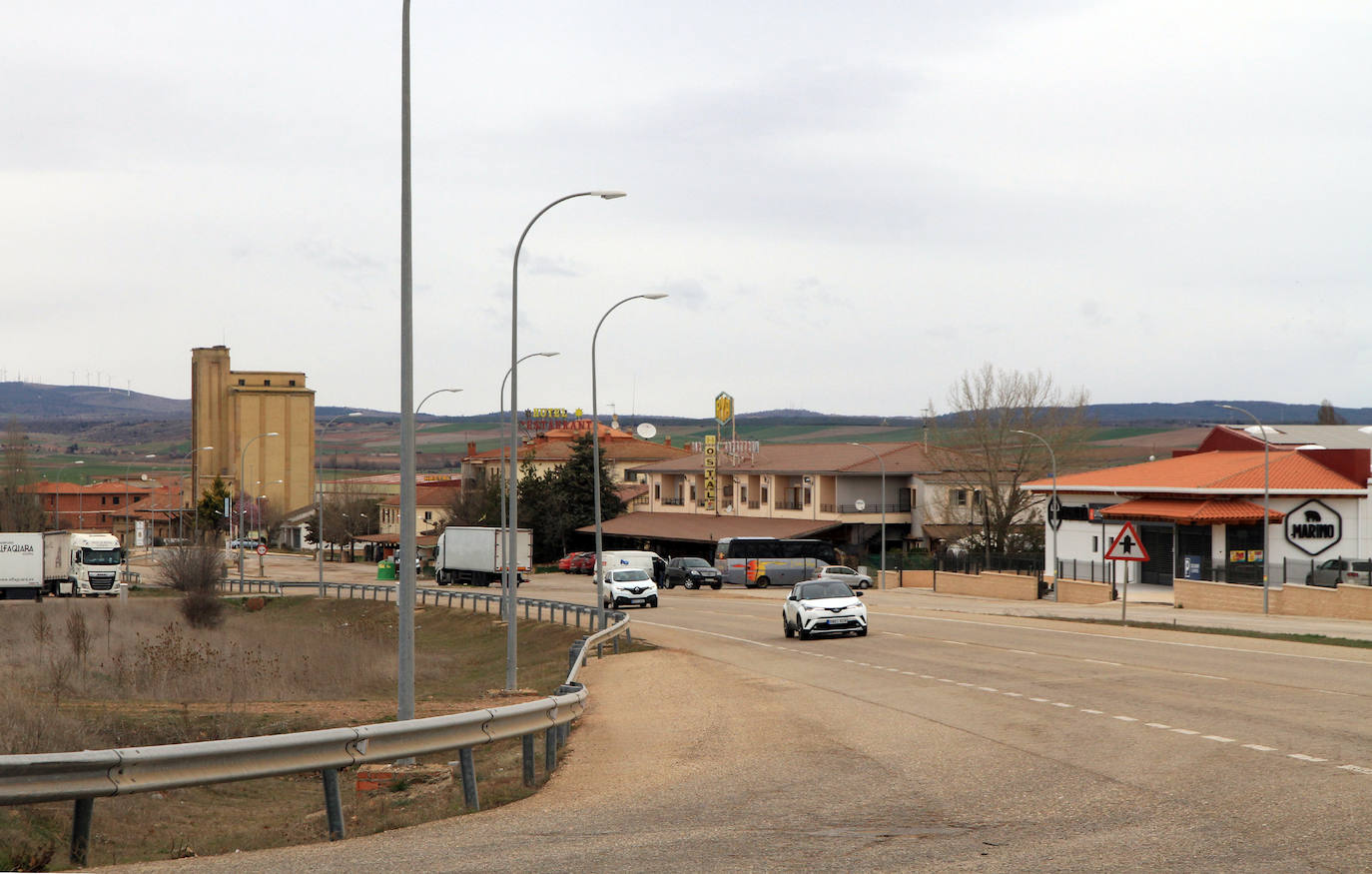 Acceso a Boceguillas, donde se prevé la construcción del segundo parque de bomberos de la Diputación.