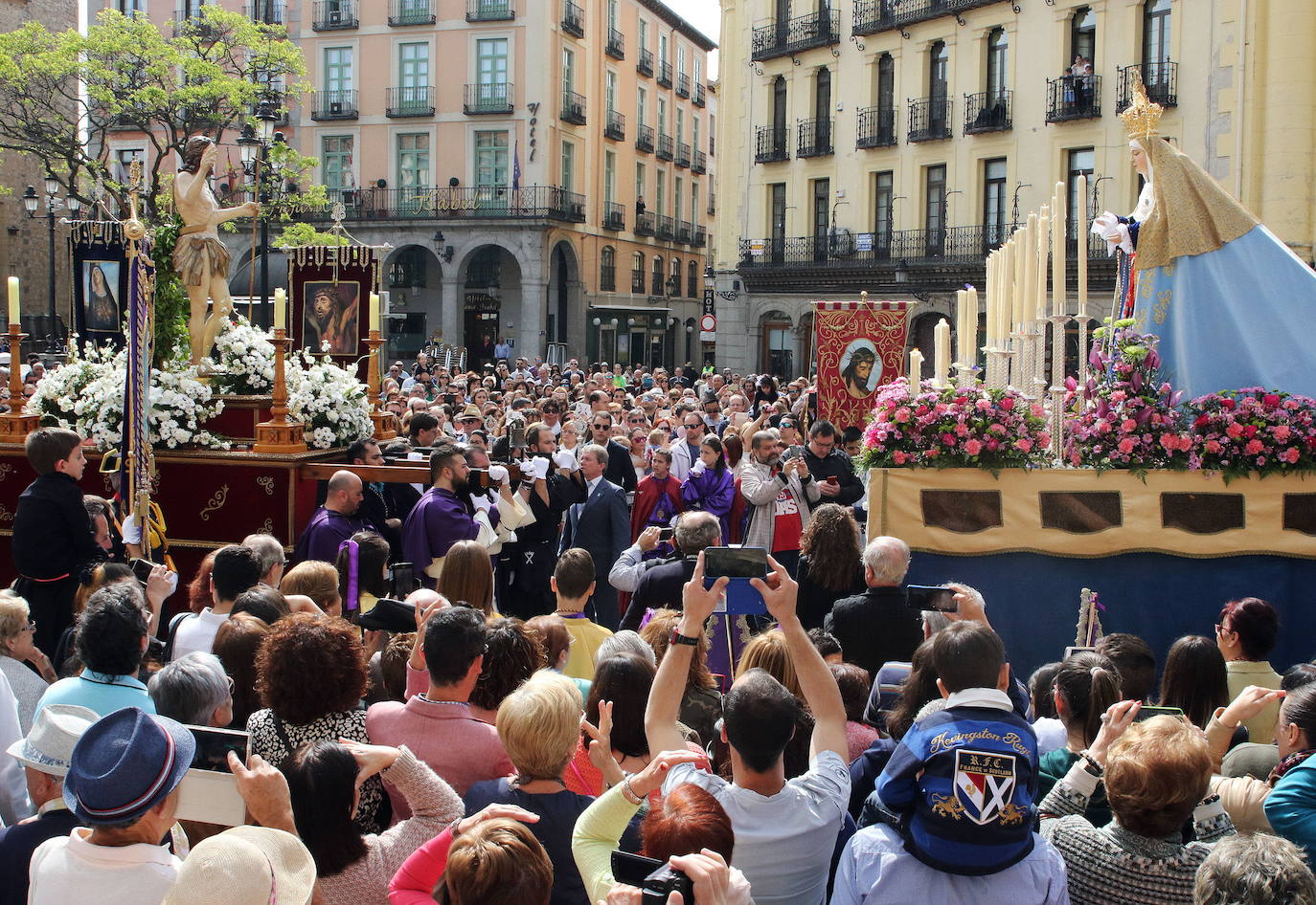 Procesión del Encuentro en la Semana Santa de Segovia.