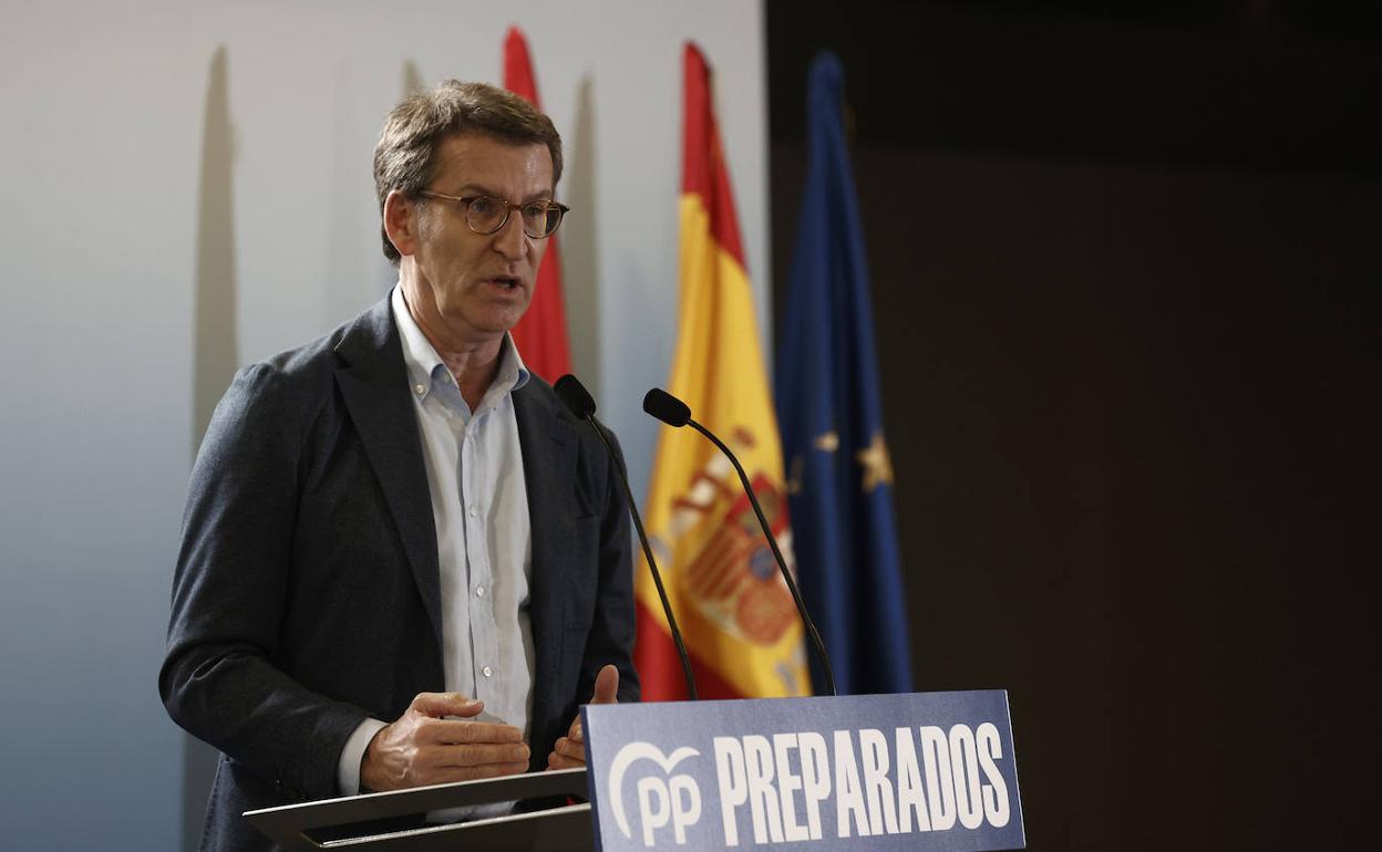 El candidato a presidir el Partido Popular, Alberto Núñez Feijóo. 