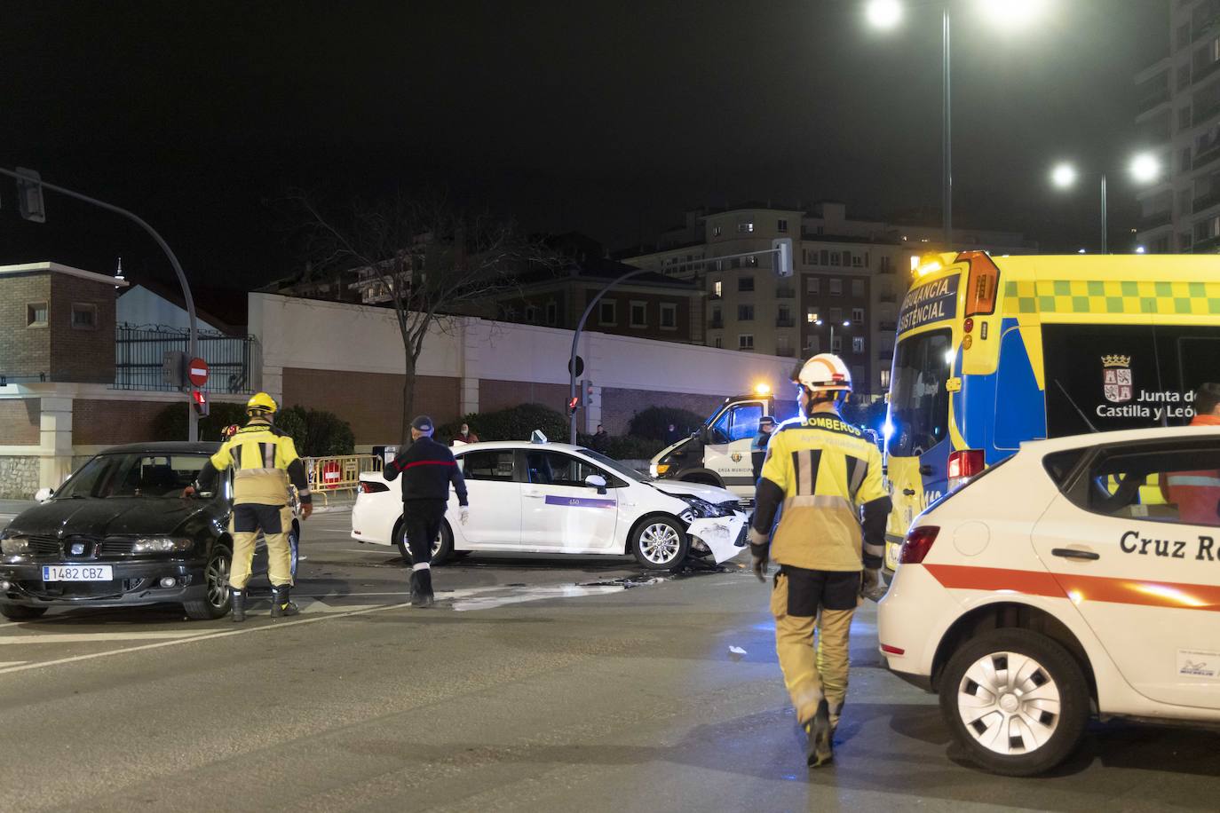Accidente, en el paseo Isabel La Católica de Valladolid.