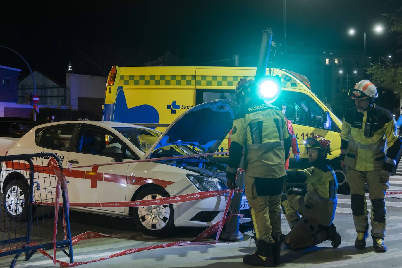 Accidente, en el paseo Isabel La Católica de Valladolid.