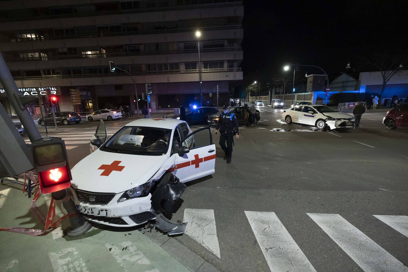 Accidente, en el paseo Isabel La Católica de Valladolid.