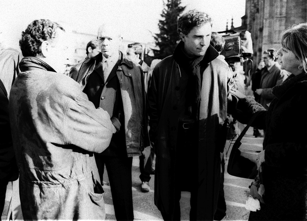 Con Roberto Domínguez en el funeral del torero Julio Robles.