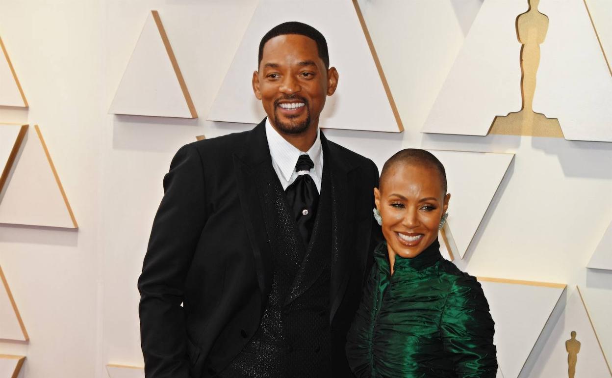 Will Smith y su mujer, la actriz Jada Pinkett-Smith, en los Oscar.