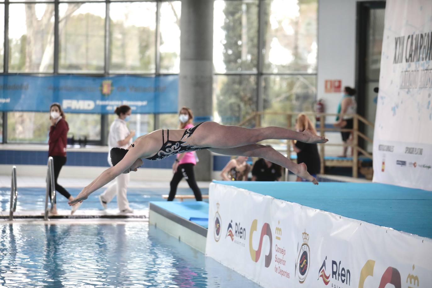 XXII Campeonatos de España de natación artística en la piscina municipal de Parquesol. 