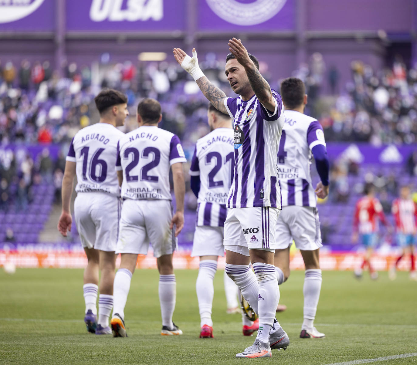 Partido entre el Real Valladolid y el Lugo, este sábado en Zorrilla. 