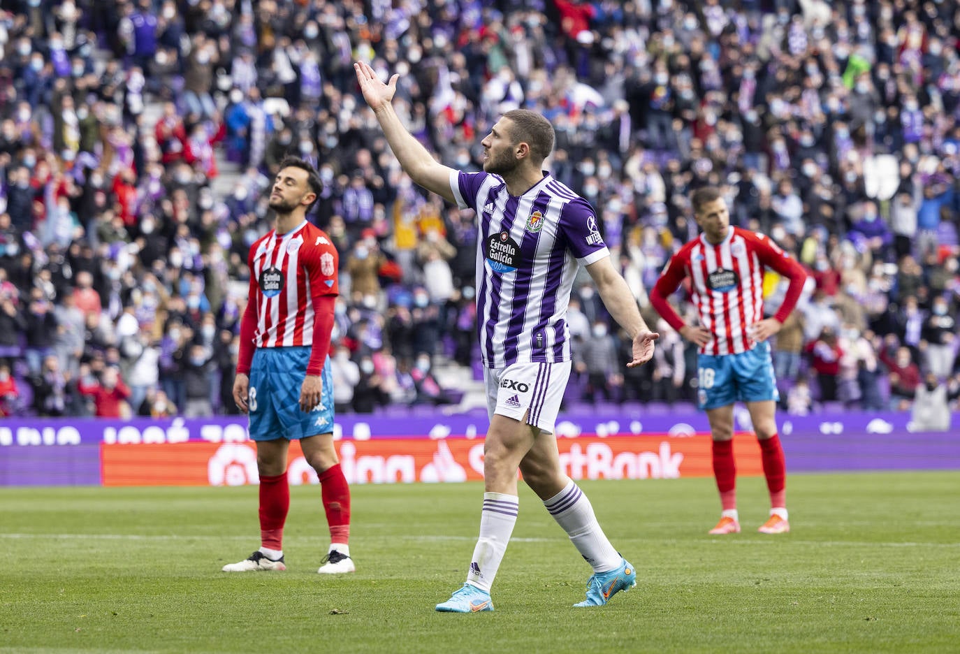 Partido entre el Real Valladolid y el Lugo, este sábado en Zorrilla. 