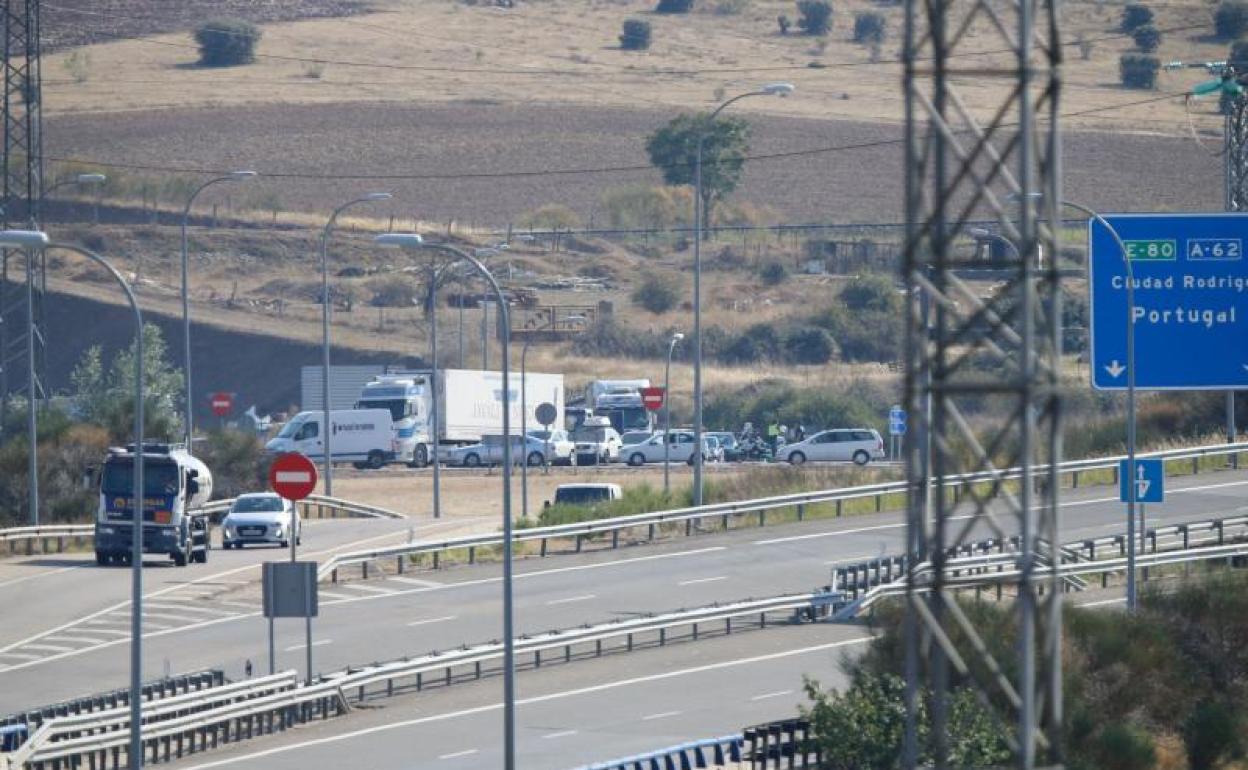 Zona del enlace de las dos autovías.