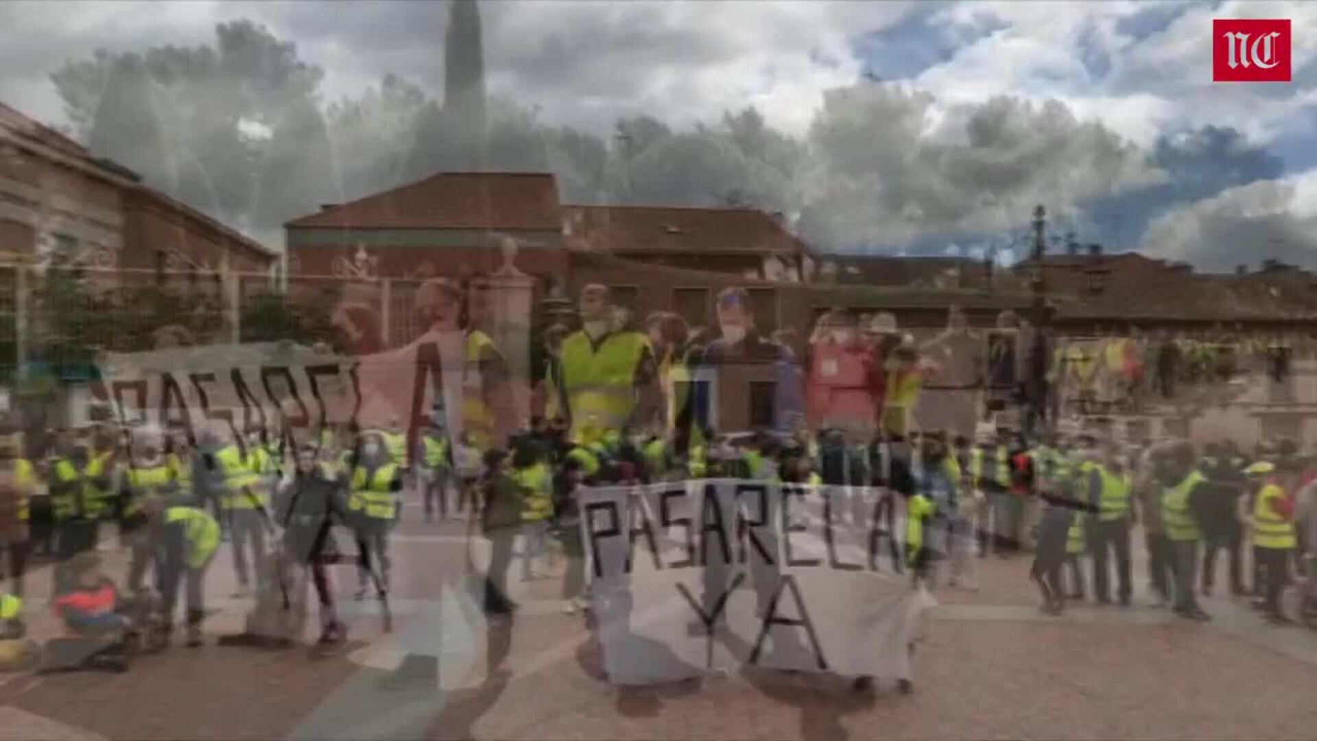 Doscientos vecinos de Boecillo escenifican el peligro de transitar por la CL-600