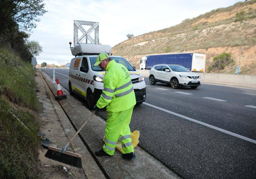 Un accidente a la altura de Simancas complica el tráfico en la A-62