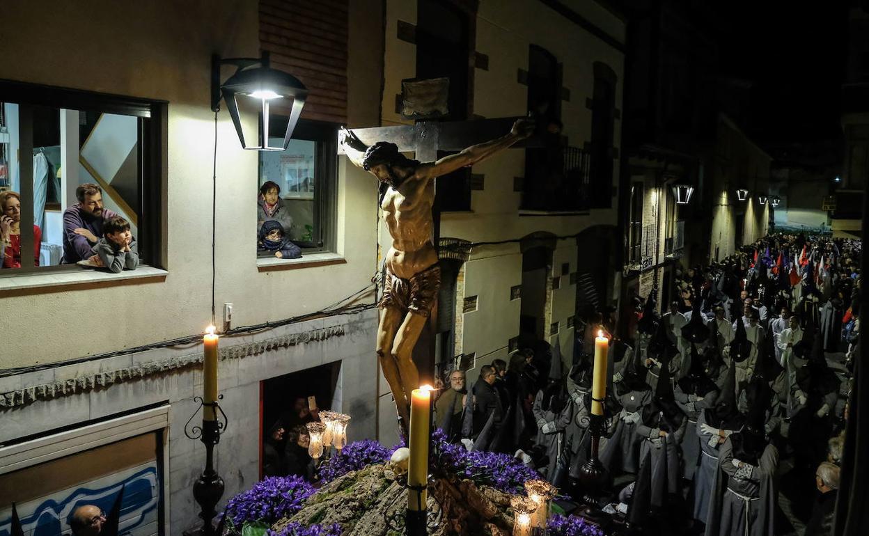 Procesión del Ejercicio Público de las Cinco Llagas en Valladolid.