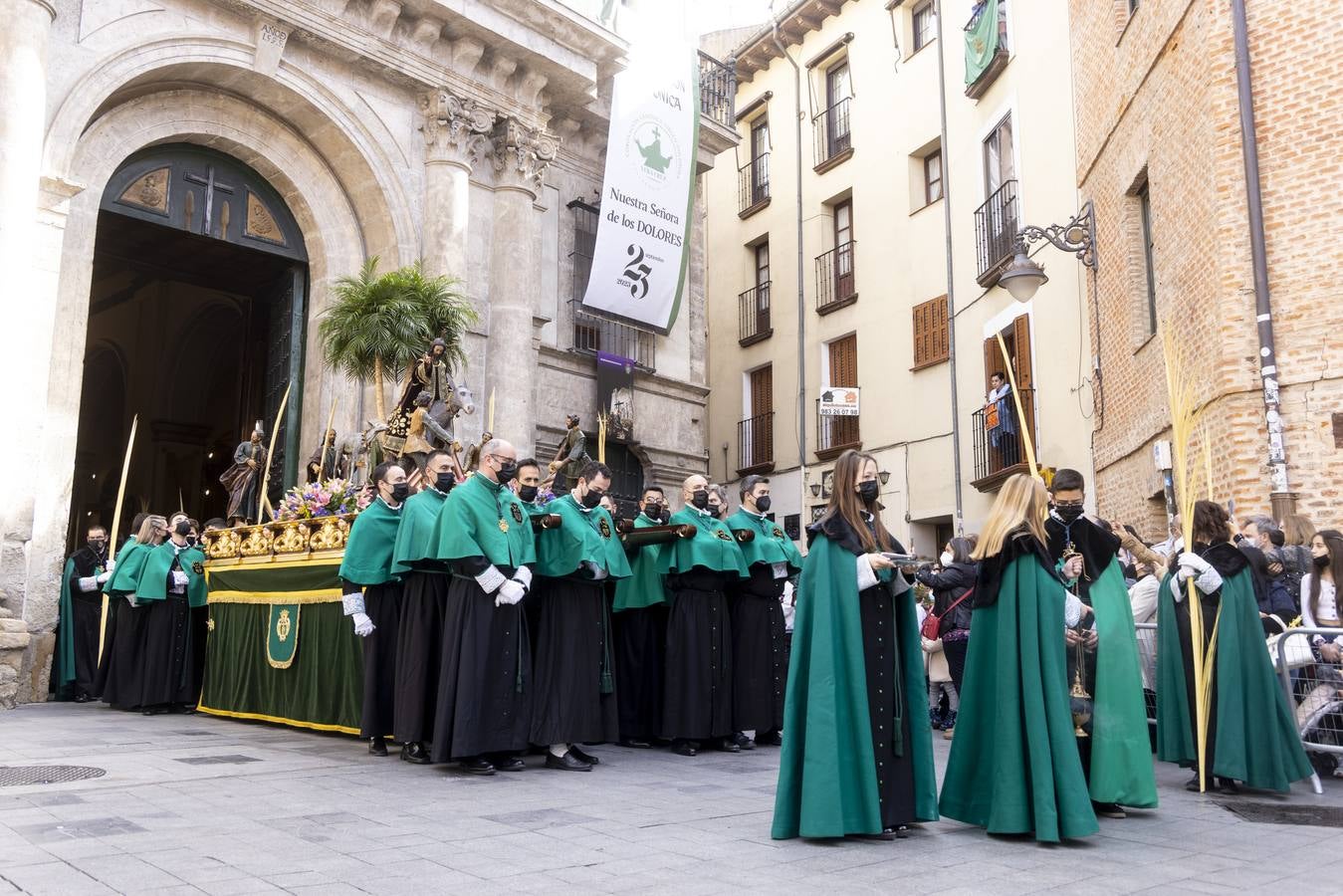 La procesión de La Borriquilla a su paso por las calles de Valladolid. 