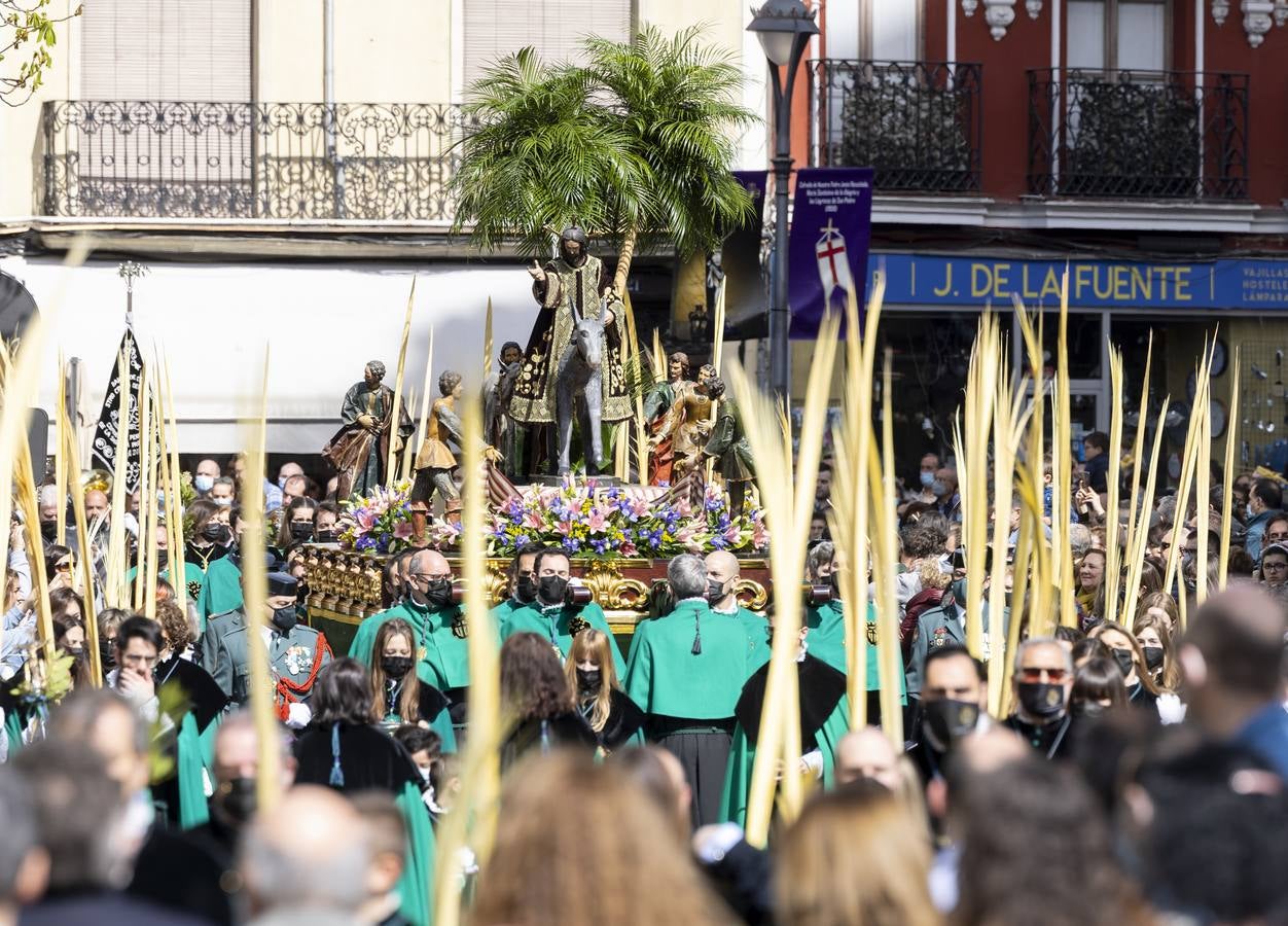 La procesión de La Borriquilla a su paso por las calles de Valladolid. 