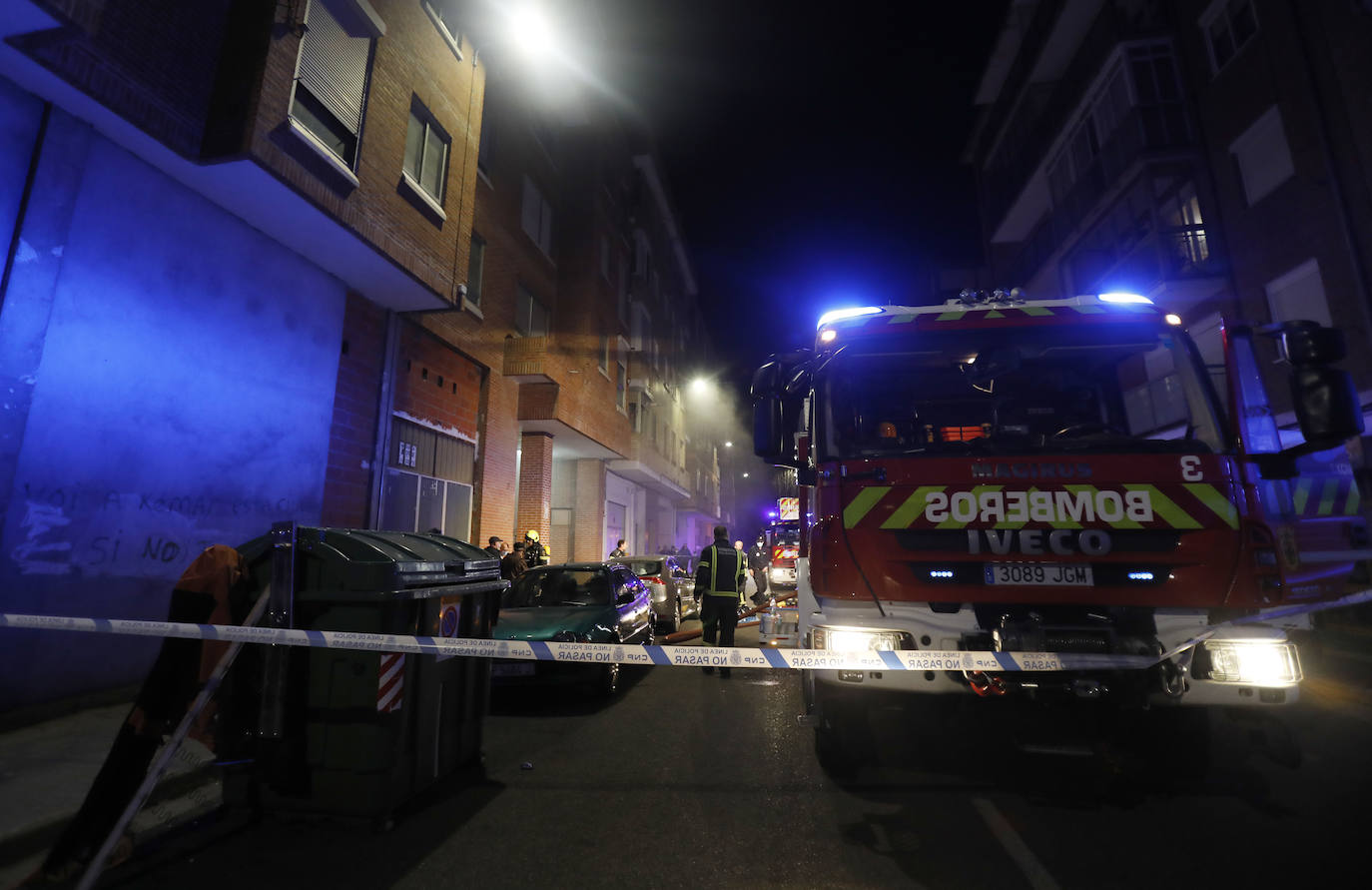 Incendio en la calle Peregrinos.